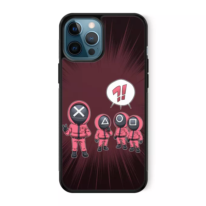 Coque pour téléphone portable iPhone 12 Pro Max Parodie Squid Game Squid Gamer - Squid Game Pink Soldiers