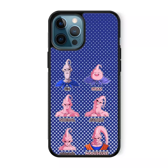 Coque pour téléphone portable iPhone 12 Pro Max Parodie Dragon Ball Z - DBZ Un sacré caractères... - Boubou aka Majin Bou aka Super Bou aka Bouhan