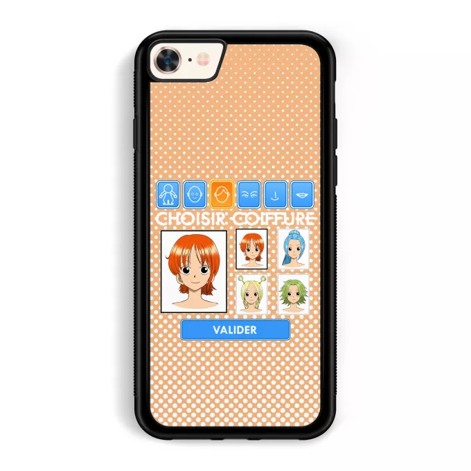 Coque pour téléphone portable iPhone 7 / 8 / SE2020 Parodie One Piece Générateur de personnages :) - Nami, Vivi