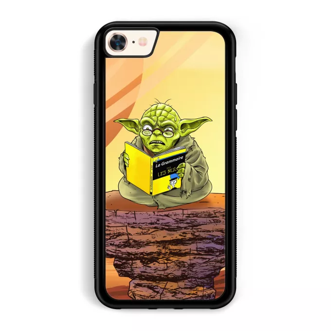 Coque pour téléphone portable iPhone 7 / 8 / SE2020 Parodie Star Wars En grammaire, un zéro, il est... :) - Yoda