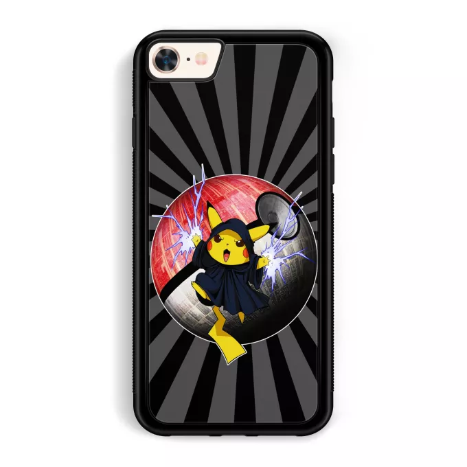 Estojo iPhone 7 / 8 / SE2020 Paródia Pokémon Pikachu e Darth Sidious