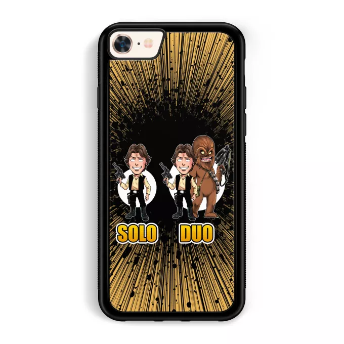 iPhone 7 / 8 / SE2020 Handyhülle Parodie auf Star Wars Han Solo und Chewbacca