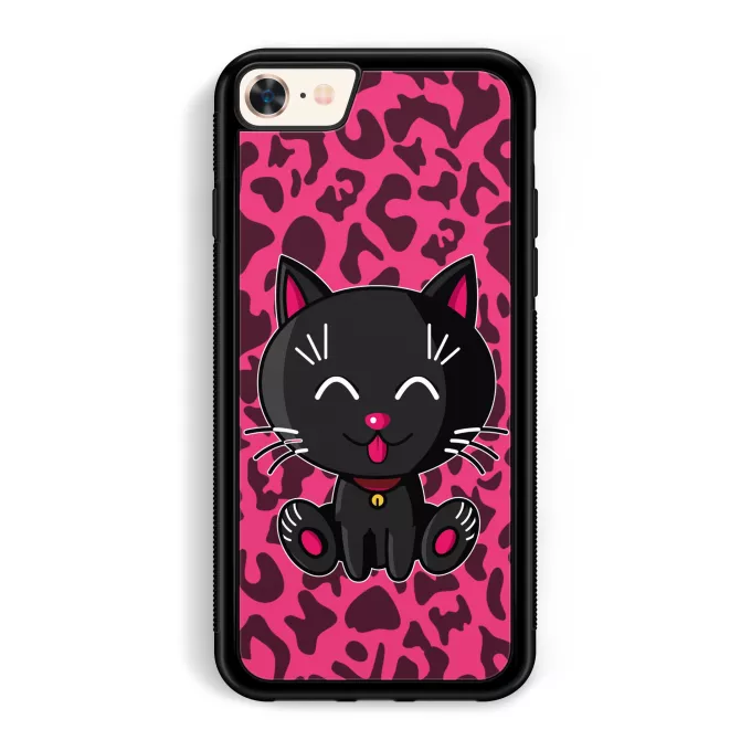 Coque pour téléphone portable iPhone 7 / 8 / SE2020 Parodie Kawaii Baby Cats Kawaii Baby Cat (noir)