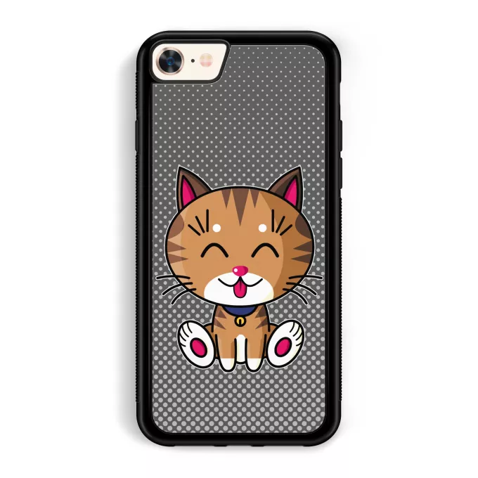 Coque pour téléphone portable iPhone 7 / 8 / SE2020 Parodie Kawaii Baby Cats Kawaii Baby Cat (tigré)