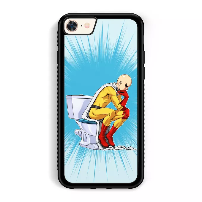 Funda para iPhone 7 / 8 / SE2020 Parodia One-Punch Man Saitama El pensador