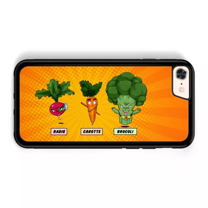 Coque pour téléphone portable iPhone 7 / 8 / SE2020 Parodie Dragon Ball Z - DBZ Super Héros de la Planète Végétale - Sangoku, Broly, Raditz
