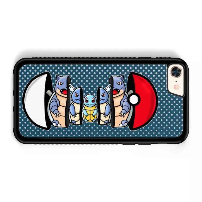 Fodral för iPhone 7 / 8 / SE2020 Parodi Pokémon Squirtle, Wartortle och Blastoise