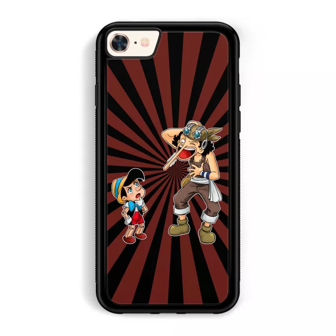 iPhone 7 / 8 / SE2020 Handyhülle Parodie auf One Piece Lysop und Pinocchio - Piniocchio