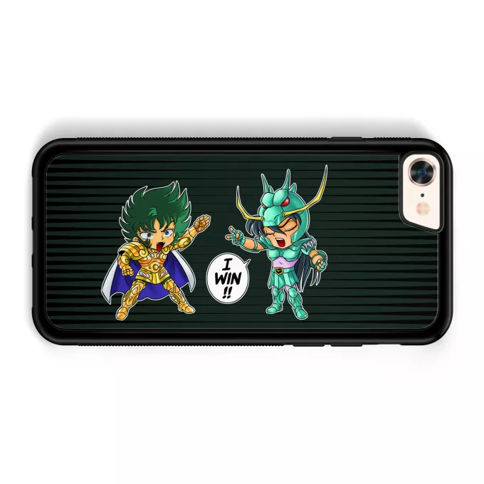 Hoesje voor iPhone 7 / 8 / SE2020 Parodie Saint Seiya Capricorn Shura en Dragon Shiryu