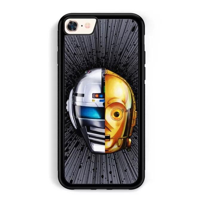 Fodral för iPhone 7 / 8 / SE2020 Parodi Stjärnornas krig C-3PO och Space Sheriff Gavan