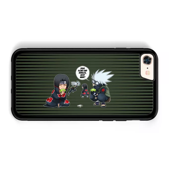 iPhone 7 / 8 / SE2020 Handyhülle Parodie auf Naruto Kakashi Hatake und Itachi Uchiwa