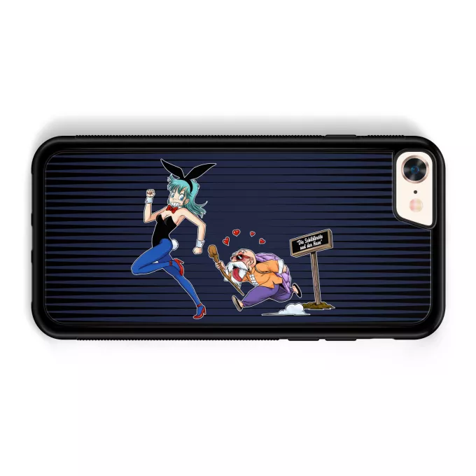 iPhone 7 / 8 / SE2020 Handyhülle Parodie auf Dragon Ball Muten-Roshi und Bulma
