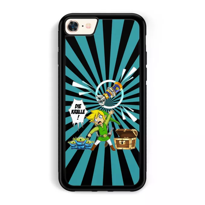 iPhone 7 / 8 / SE2020 Handyhülle Parodie auf Zelda Link and die Aliens