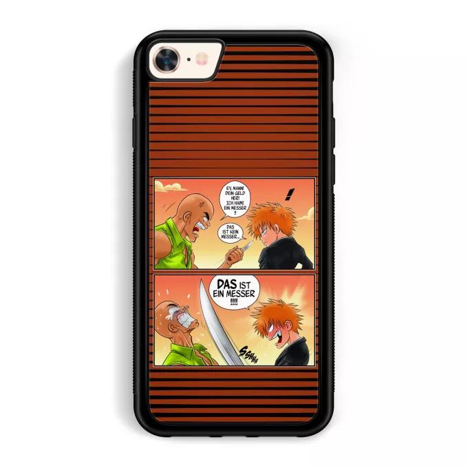 iPhone 7 / 8 / SE2020 Handyhülle Parodie auf Bleach Ichigo Kurosaki und Crocodile Dundee