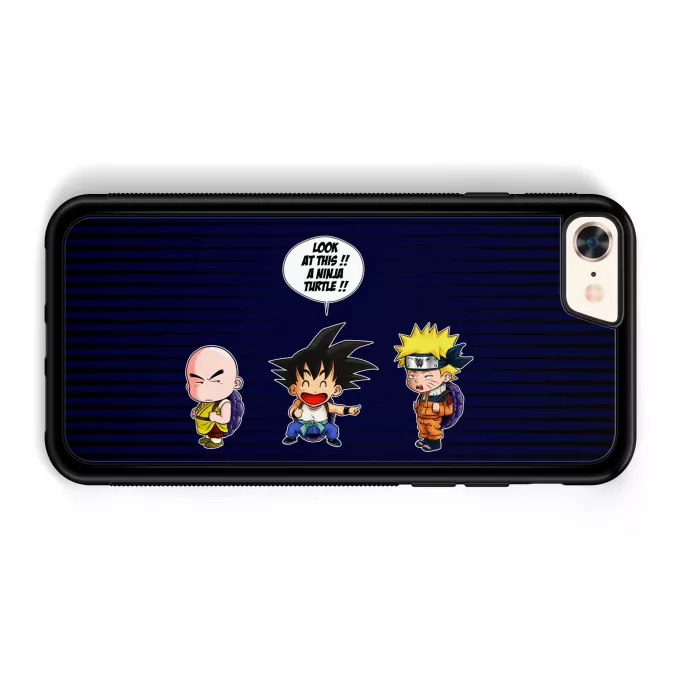 Funda para iPhone 7 / 8 / SE2020 Parodia Naruto Son Gokū, Kuririn y Naruto