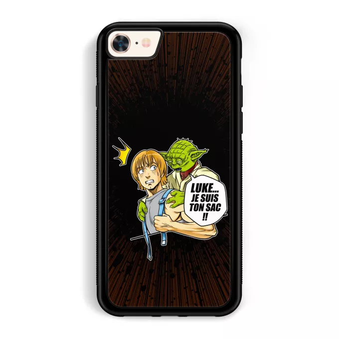 Coque pour téléphone portable iPhone 7 / 8 / SE2020 Parodie Star Wars Luke... Je suis ton sac !! - Yoda, Luke Skywalker