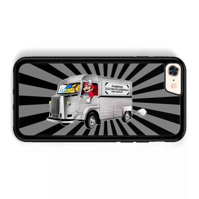 Coque pour téléphone portable iPhone 7 / 8 / SE2020 Parodie Pokémon Une reconversion réussie... :) - Pikachu, Mario