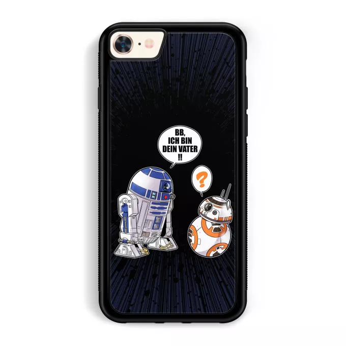 iPhone 7 / 8 / SE2020 Handyhülle Parodie auf Star Wars R2-D2 und BB-8
