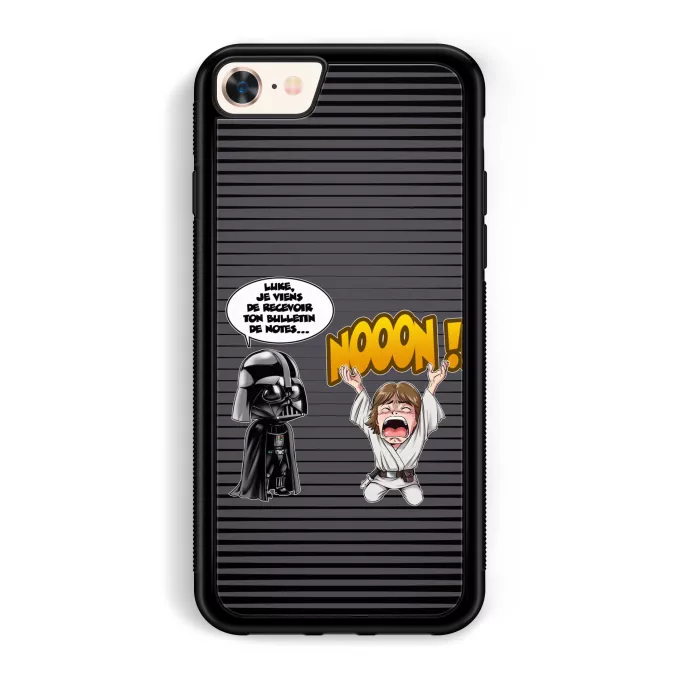 Coque pour téléphone portable iPhone 7 / 8 / SE2020 Parodie Star Wars Luke Life Episode I : Un père qui craint :) - Luke Skywalker, Dark Vador