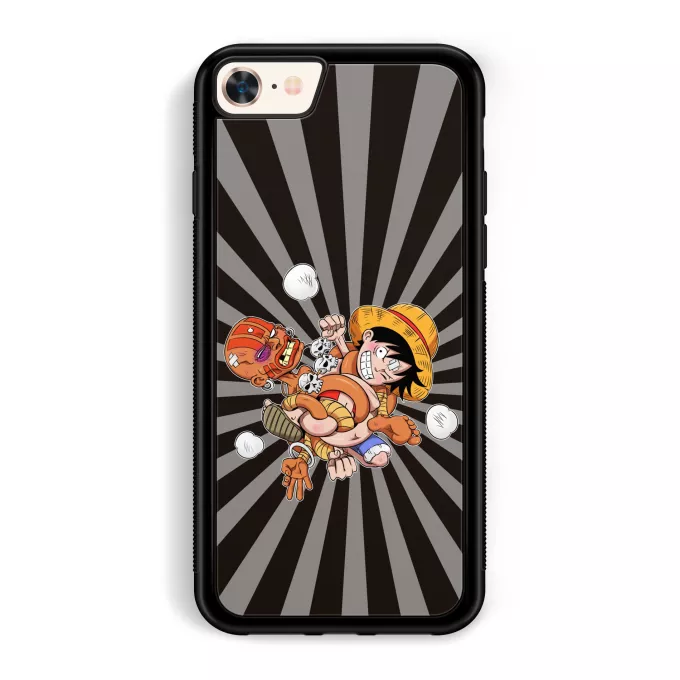 Fodral för iPhone 7 / 8 / SE2020 Parodi One Piece Ruffy och Dhalsim