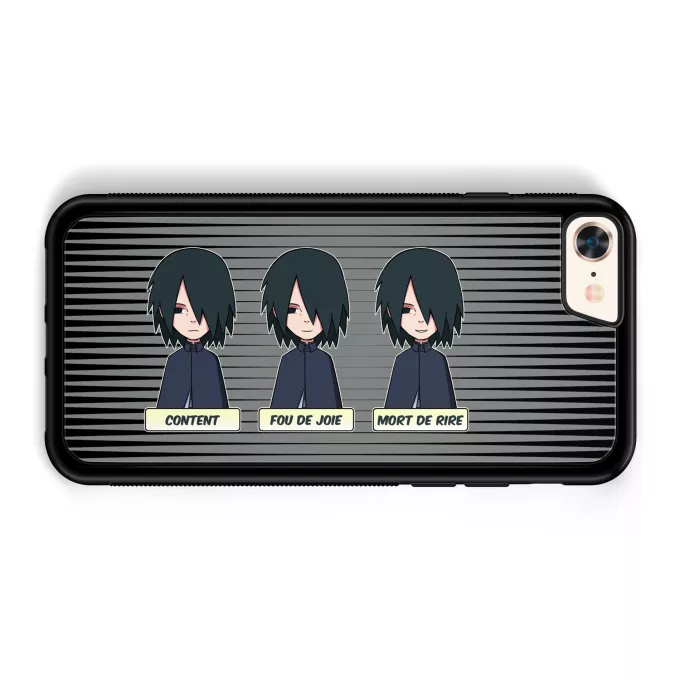Coque pour téléphone portable iPhone 7 / 8 / SE2020 Parodie Naruto Toujours aussi expressif... - Sasuke Uchiwa