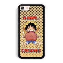 Coque Téléphone Portable Luffy « La Viande... C'est la vie ! » – Parodie One Piece