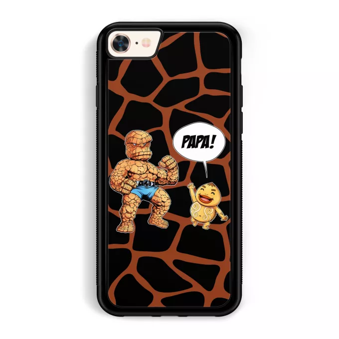 Coque pour téléphone portable iPhone 7 / 8 / SE2020 Parodie Zelda Un papa solide comme un roc ! - La Chose des 4 Fantastiques et un Goron
