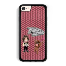 Custodia per smartphone Caricature SD “Caricature SD di Han Solo e Chewbacca e il Falcon Millenium Mini Drone” – Parodia dei Star Wars