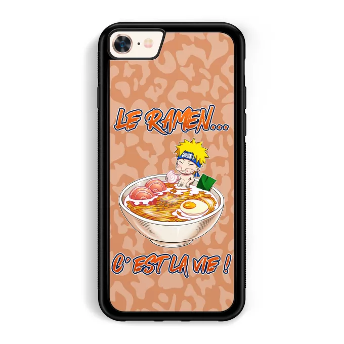 Coque pour téléphone portable iPhone 7 / 8 / SE2020 Parodie Naruto Le Ramen... C'est la vie ! - Naruto Uzumaki