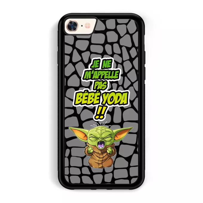 Coque pour téléphone portable iPhone 7 / 8 / SE2020 Parodie Star Wars Un cri du coeur et avec force ! - Grogu, Bébé Yoda, Baby Yoda