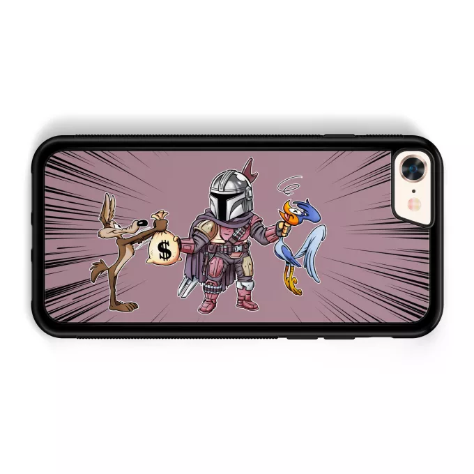 Fodral för iPhone 7 / 8 / SE2020 Parodi Stjärnornas krig En Mandalorian aka Din Djarin,Gråben och Hjulben