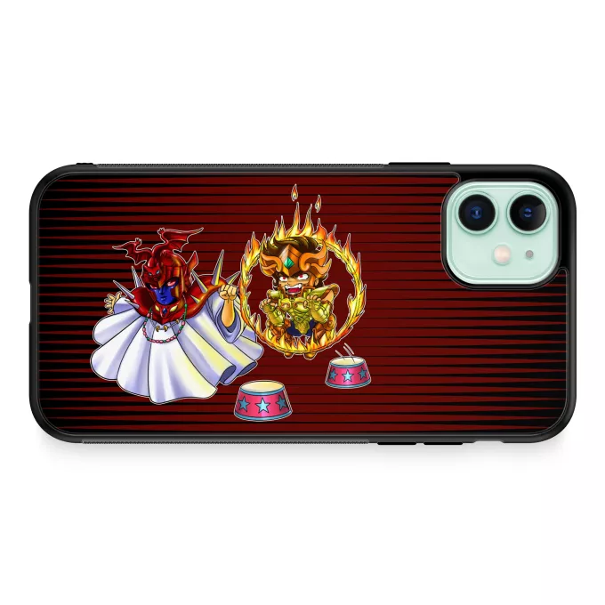 Hoesje voor iPhone 11 Parodie Saint Seiya Pegasus Seiya, Aiolia Leo en Grote Paus