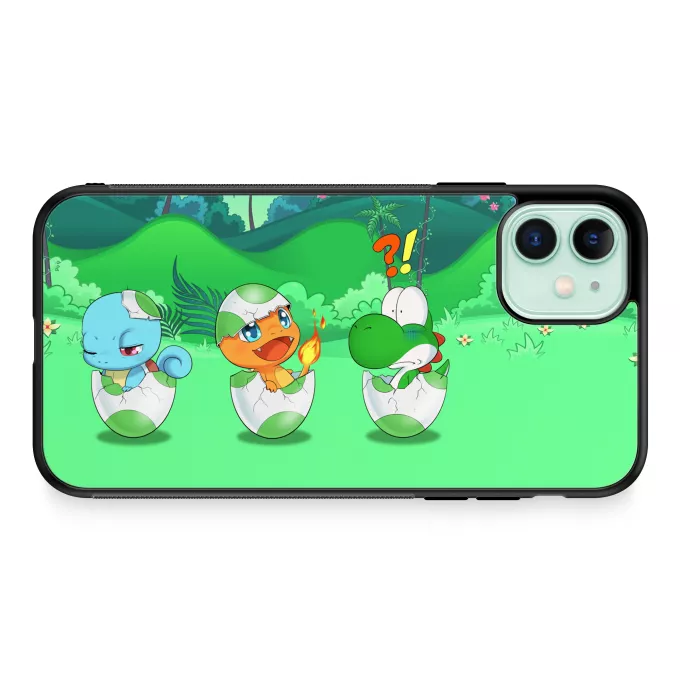 Fodral för iPhone 11 Parodi Pokémon Charmander, Squirtle och Yoshi