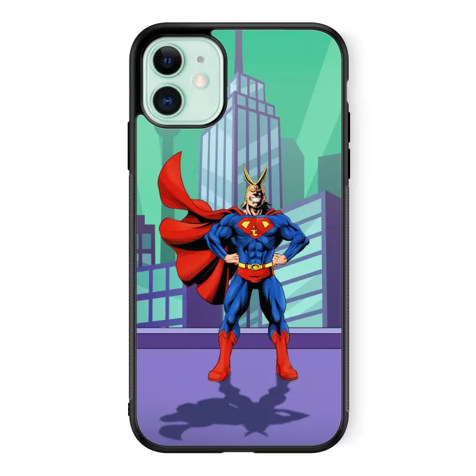 Fodral för iPhone 11 Parodi My Hero Academia All Might X Stålmannen
