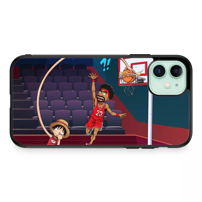 Fodral för iPhone 11 Parodi One Piece Ruffy - On The Basket Ball Playground