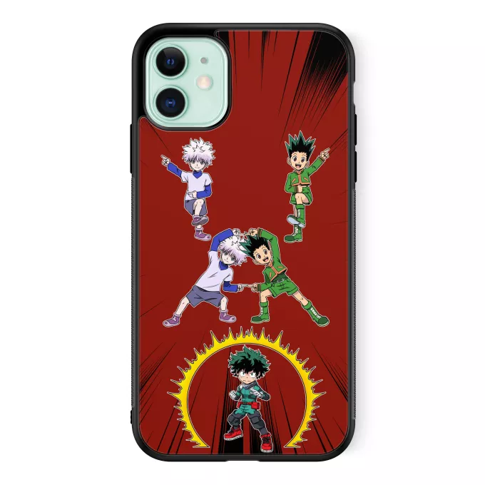 Fodral för iPhone 11 Parodi My Hero Academia Gon, Killua och Deku (Izuku Midoriya)