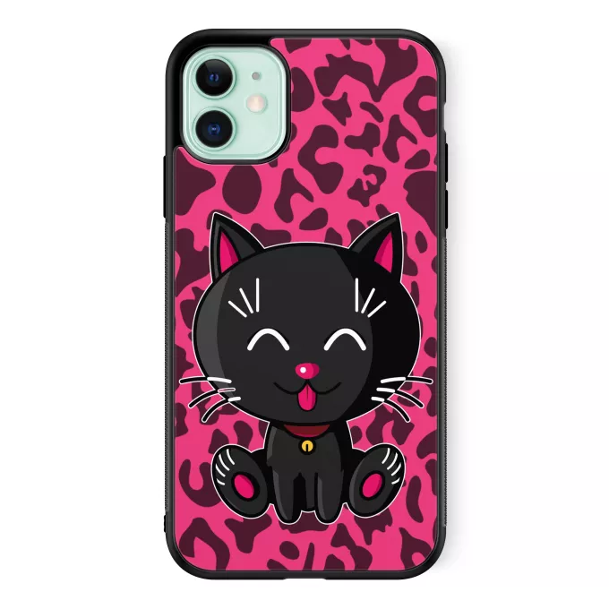 Coque pour téléphone portable iPhone 11 Parodie Kawaii Baby Cats Kawaii Baby Cat (noir)