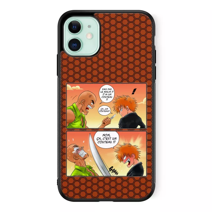 Coque pour téléphone portable iPhone 11 Parodie Bleach Non, ça c'est un couteau ! - Ichigo Kurosaki