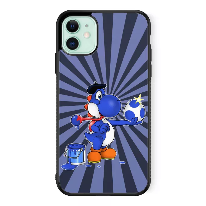 Custodia per iPhone 11 Paoridia Yoshi Yoshi blu