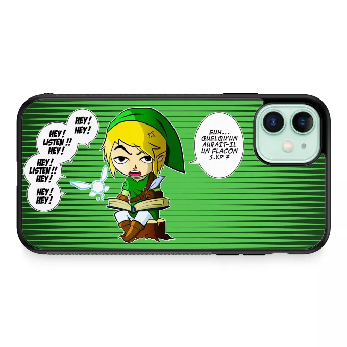 Coque pour téléphone portable iPhone 11 Parodie Zelda Une fée pratique mais agaçante... - Link, la Fée Navi