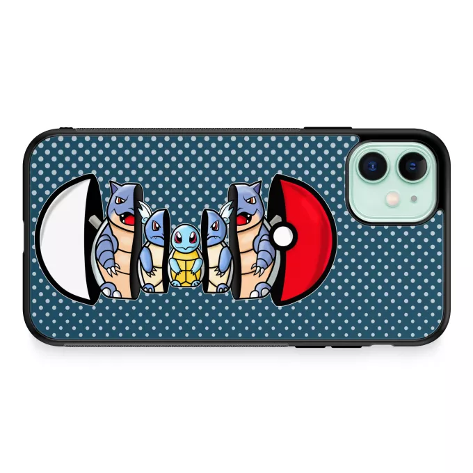Fodral för iPhone 11 Parodi Pokémon Squirtle, Wartortle och Blastoise
