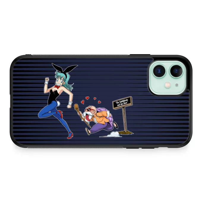 iPhone 11 Handyhülle Parodie auf Dragon Ball Muten-Roshi und Bulma
