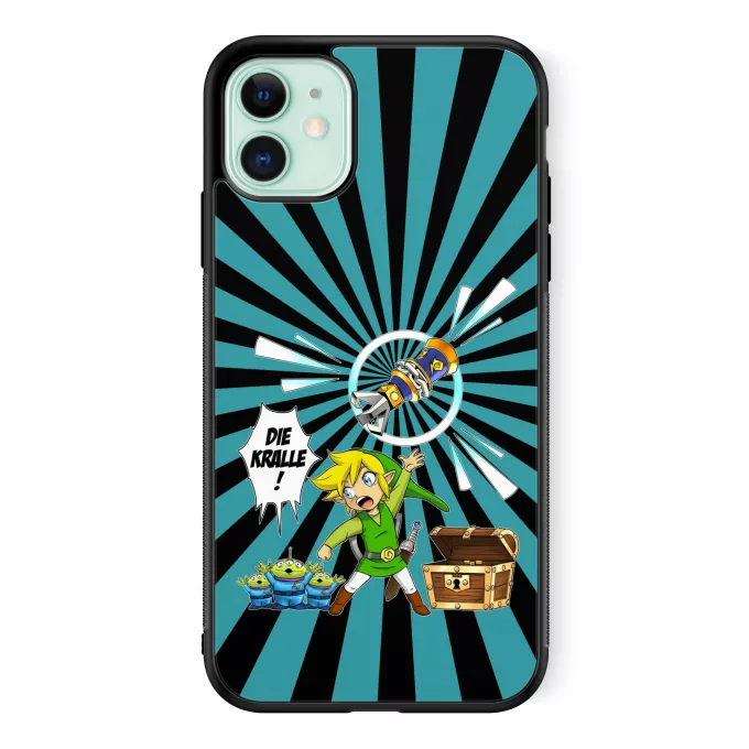 iPhone 11 Handyhülle Parodie auf Zelda Link and die Aliens