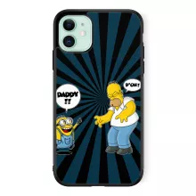 Homer Simpson Smartphone hoesje “Homer Simpson en Minion” – Minions parodie