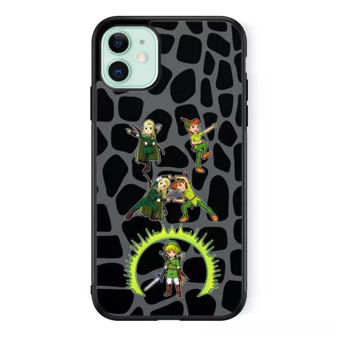 Estojo iPhone 11 Paródia Zelda Link e Legolas