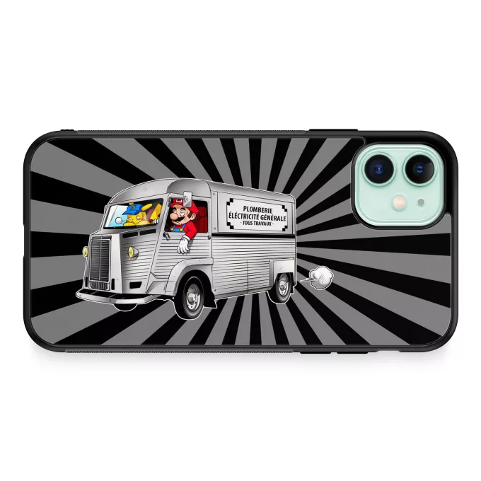 Coque pour téléphone portable iPhone 11 Parodie Pokémon Une reconversion réussie... :) - Pikachu, Mario