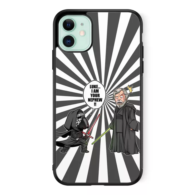iPhone 11 Phone Case Parody of Star Wars Kylo Ren And Luke Skywalker