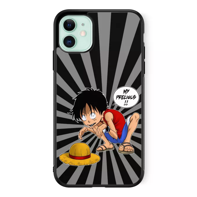 iPhone 11 Phone Case Parody of One Piece Luffy and Gollum - My Precious