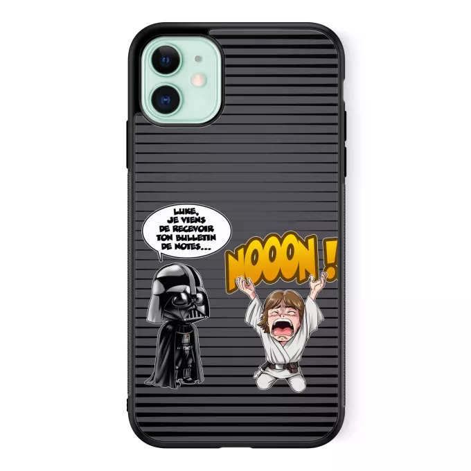 Coque pour téléphone portable iPhone 11 Parodie Star Wars Luke Life Episode I : Un père qui craint :) - Luke Skywalker, Dark Vador