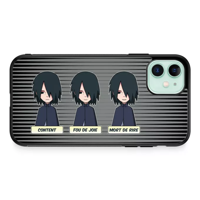 Coque pour téléphone portable iPhone 11 Parodie Naruto Toujours aussi expressif... - Sasuke Uchiwa
